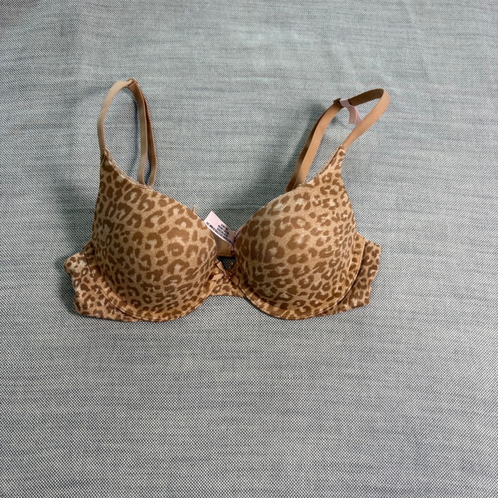 Victoria's Secret, Push-Up Bra, 32B, Tan Leopard, Body by Victoria, NWOT